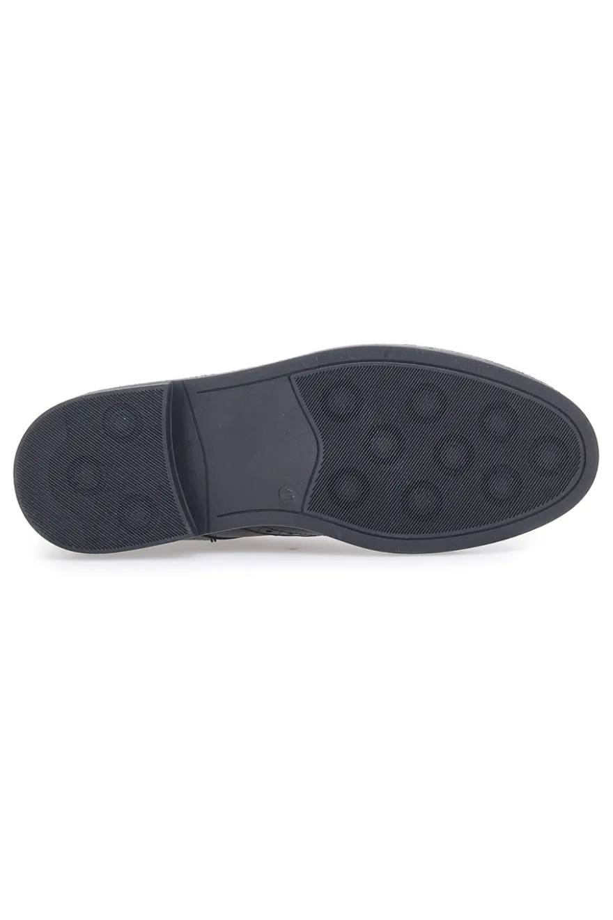 Scarpe Stringate Vera Pelle Nere Longford 595