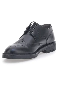 Scarpe Stringate Vera Pelle Nere Longford 595