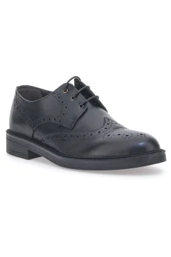 Scarpe Stringate Vera Pelle Nere Longford 595