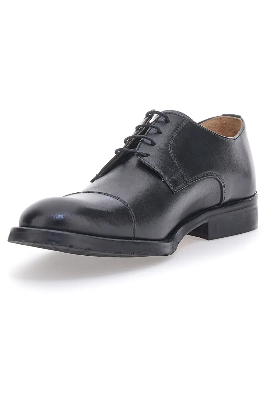 Scarpe Stringate Vera Pelle Nere Pittarello 5051