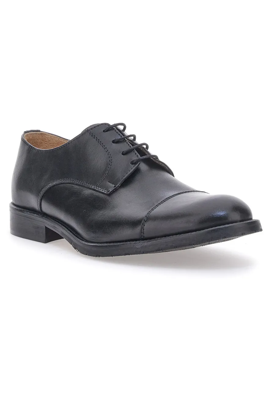 Scarpe Stringate Vera Pelle Nere Pittarello 5051