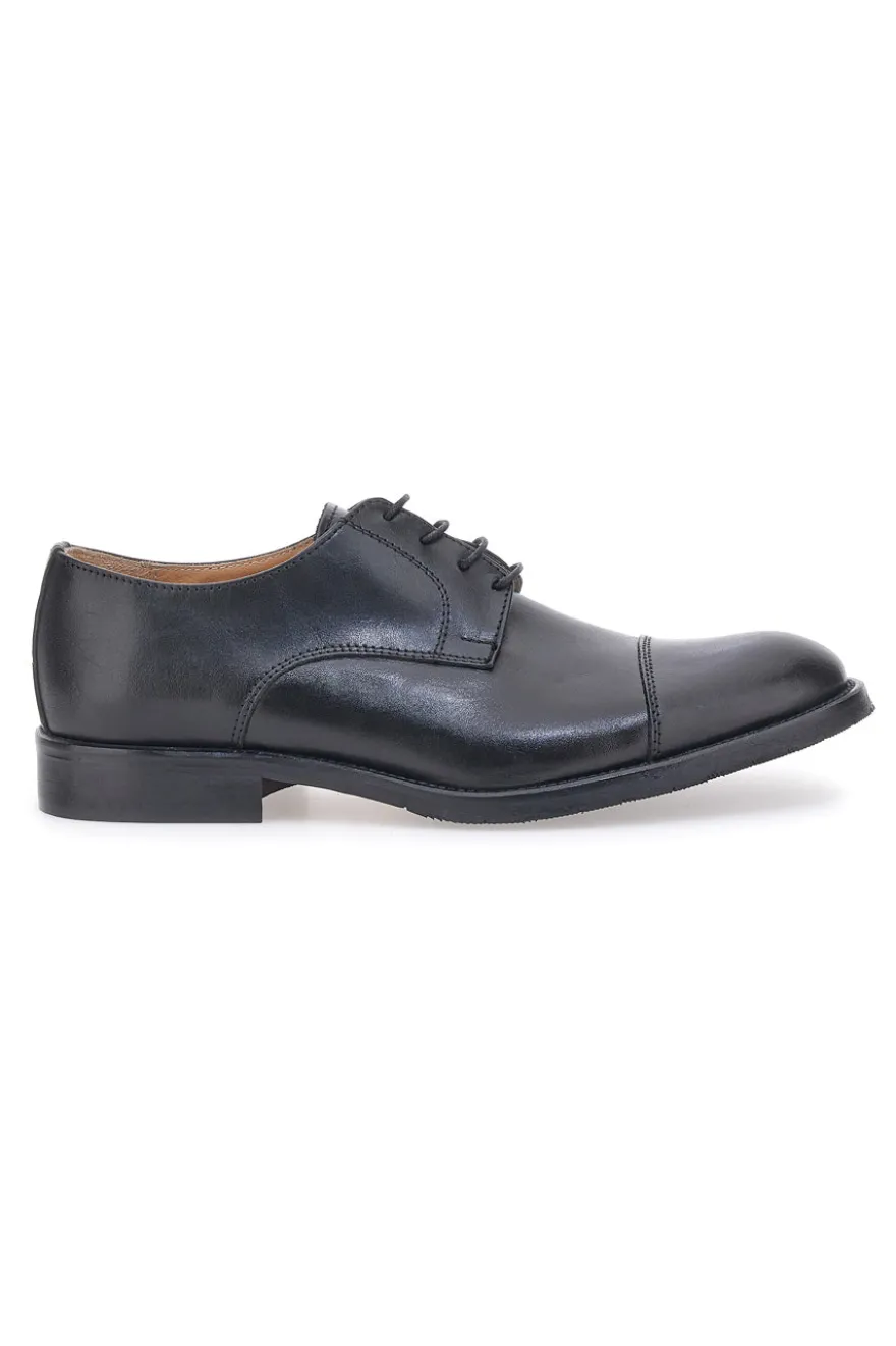 Scarpe Stringate Vera Pelle Nere Pittarello 5051