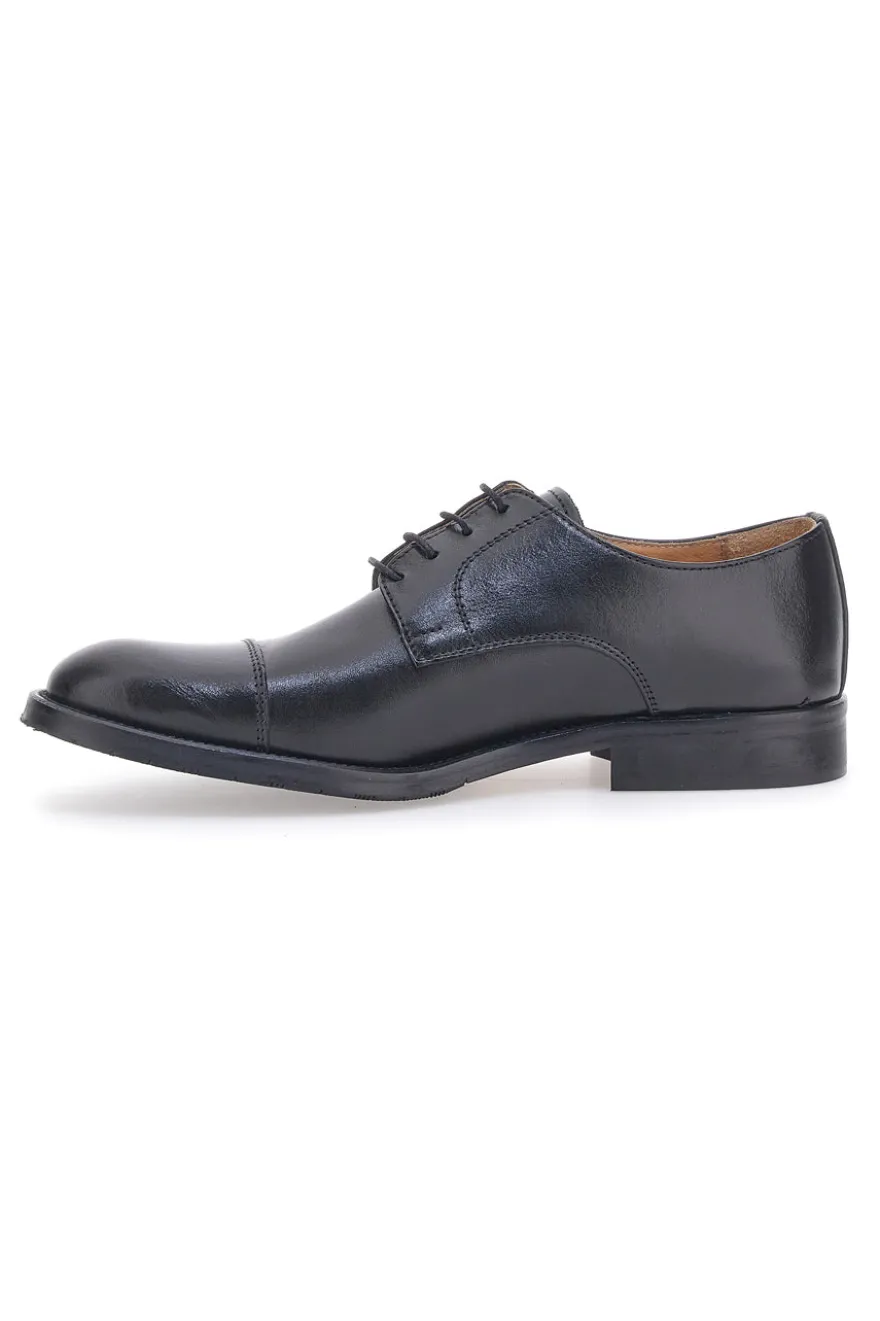 Scarpe Stringate Vera Pelle Nere Pittarello 5051