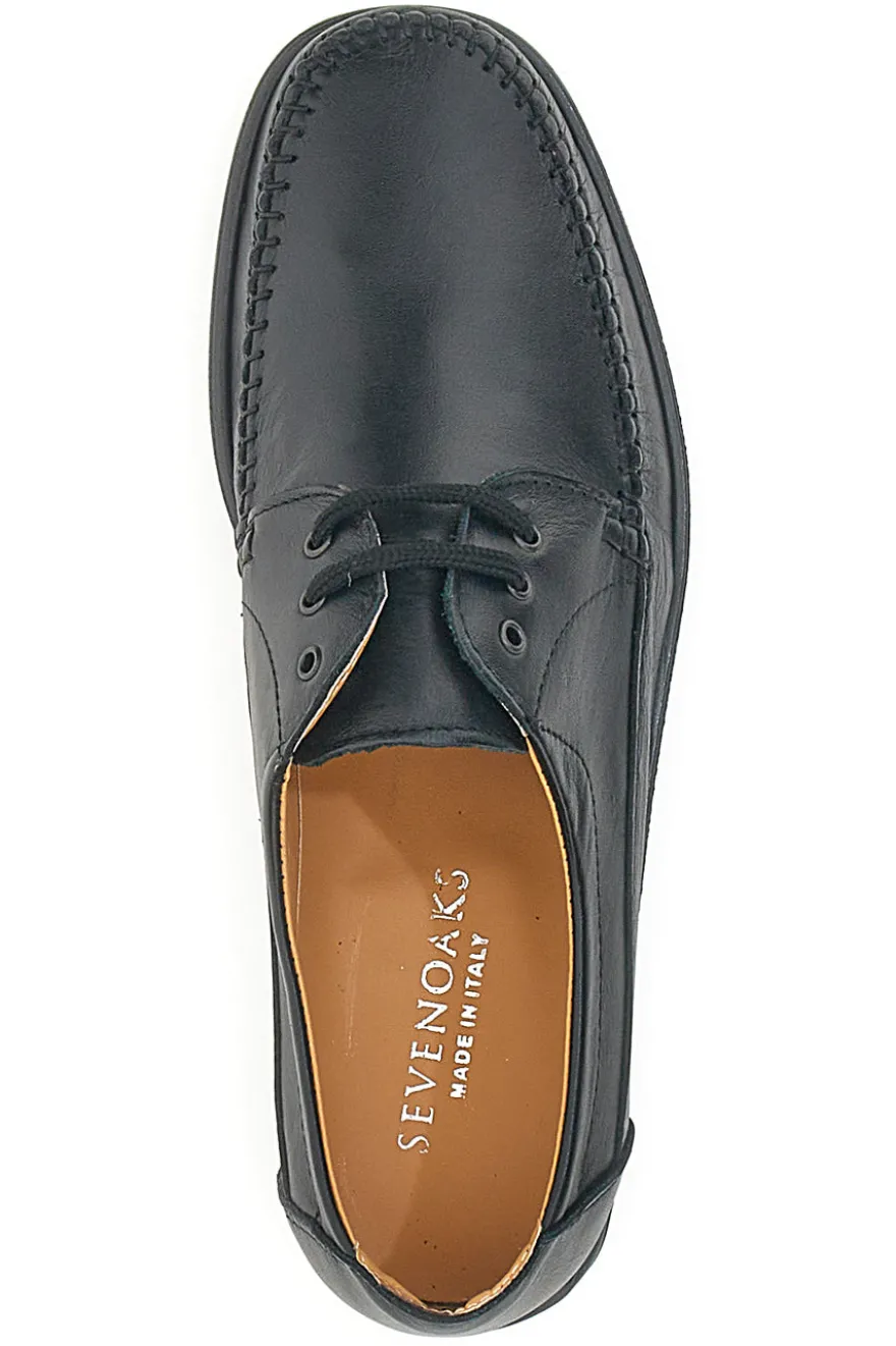 Scarpe Stringate Vera Pelle Nera Sevenoaks 199
