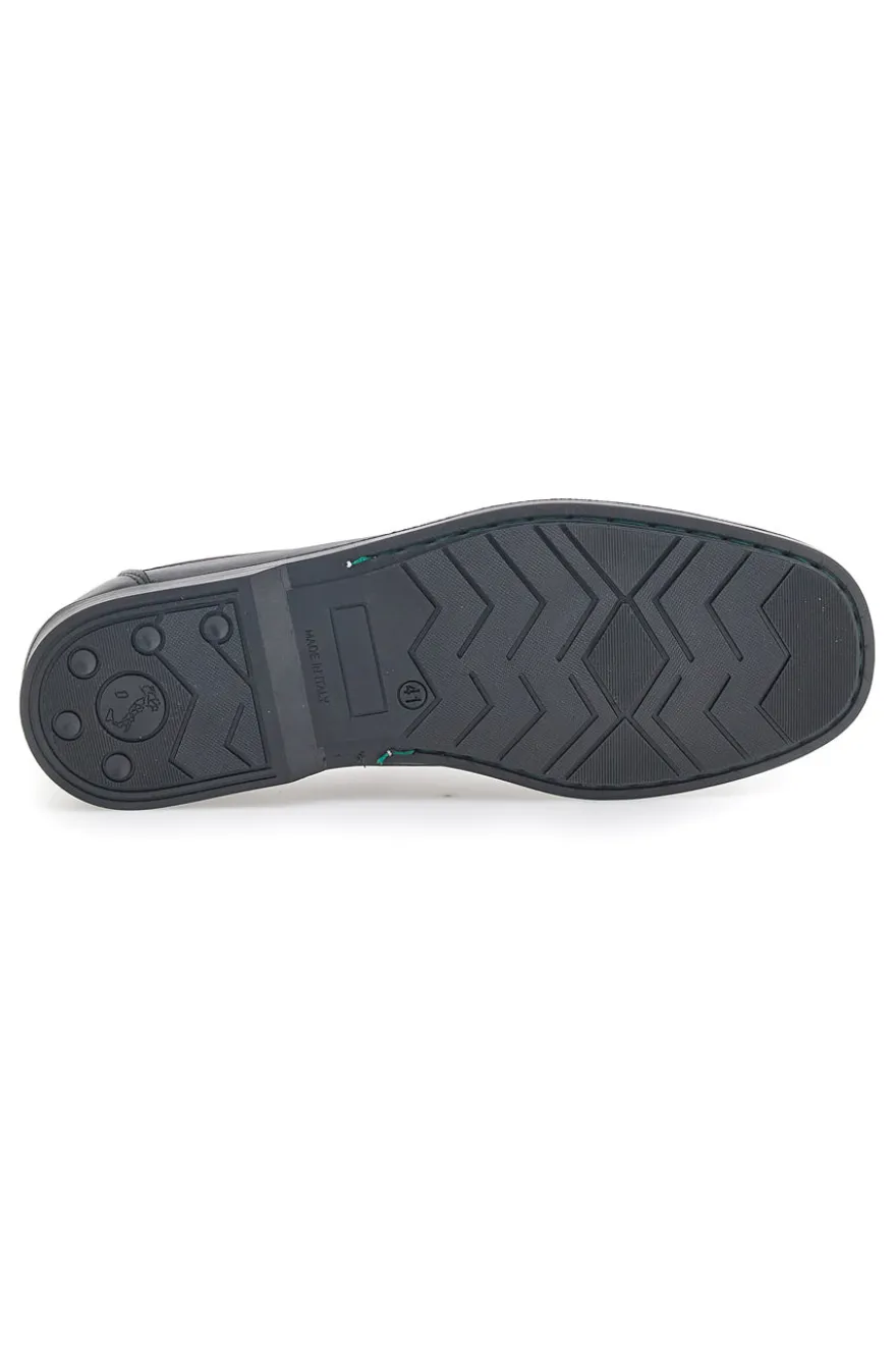 Scarpe Stringate Vera Pelle Nera Sevenoaks 199