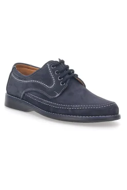 Scarpe Stringate Vera Pelle Blu Longford 2
