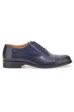 Scarpe Stringate Vera Pelle Blu Pittarello Plus 021