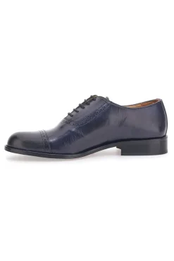 Scarpe Stringate Vera Pelle Blu Pittarello Plus 021