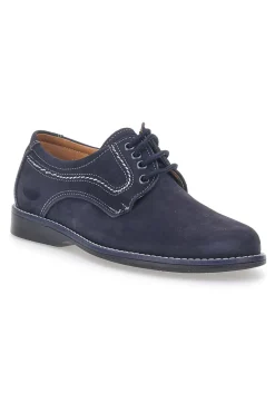 Scarpe Stringate Vera Pelle Blu Longford 1