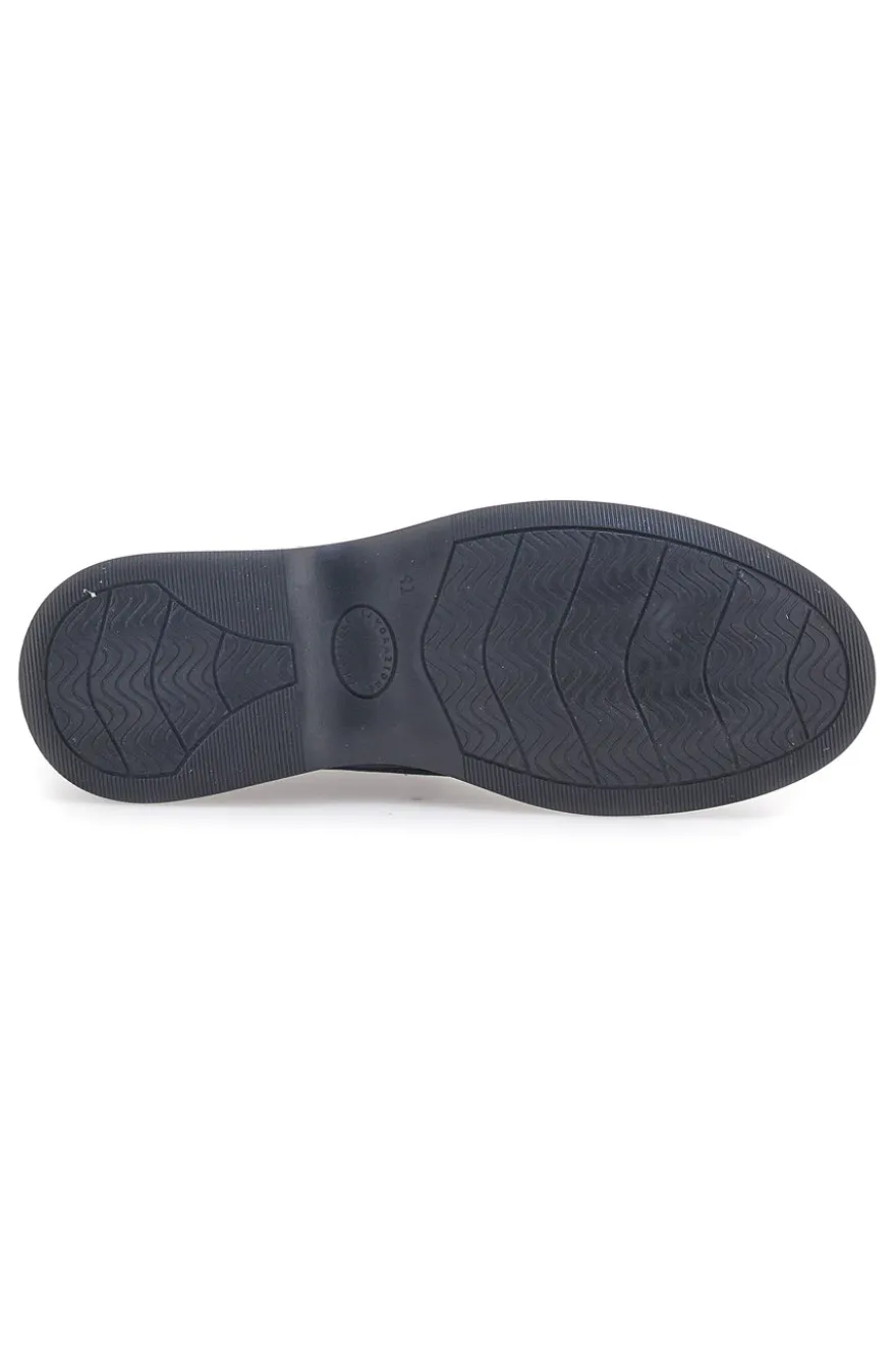 Scarpe Stringate Vera Pelle Blu Longford 1