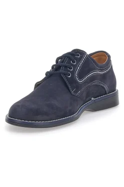 Scarpe Stringate Vera Pelle Blu Longford 1