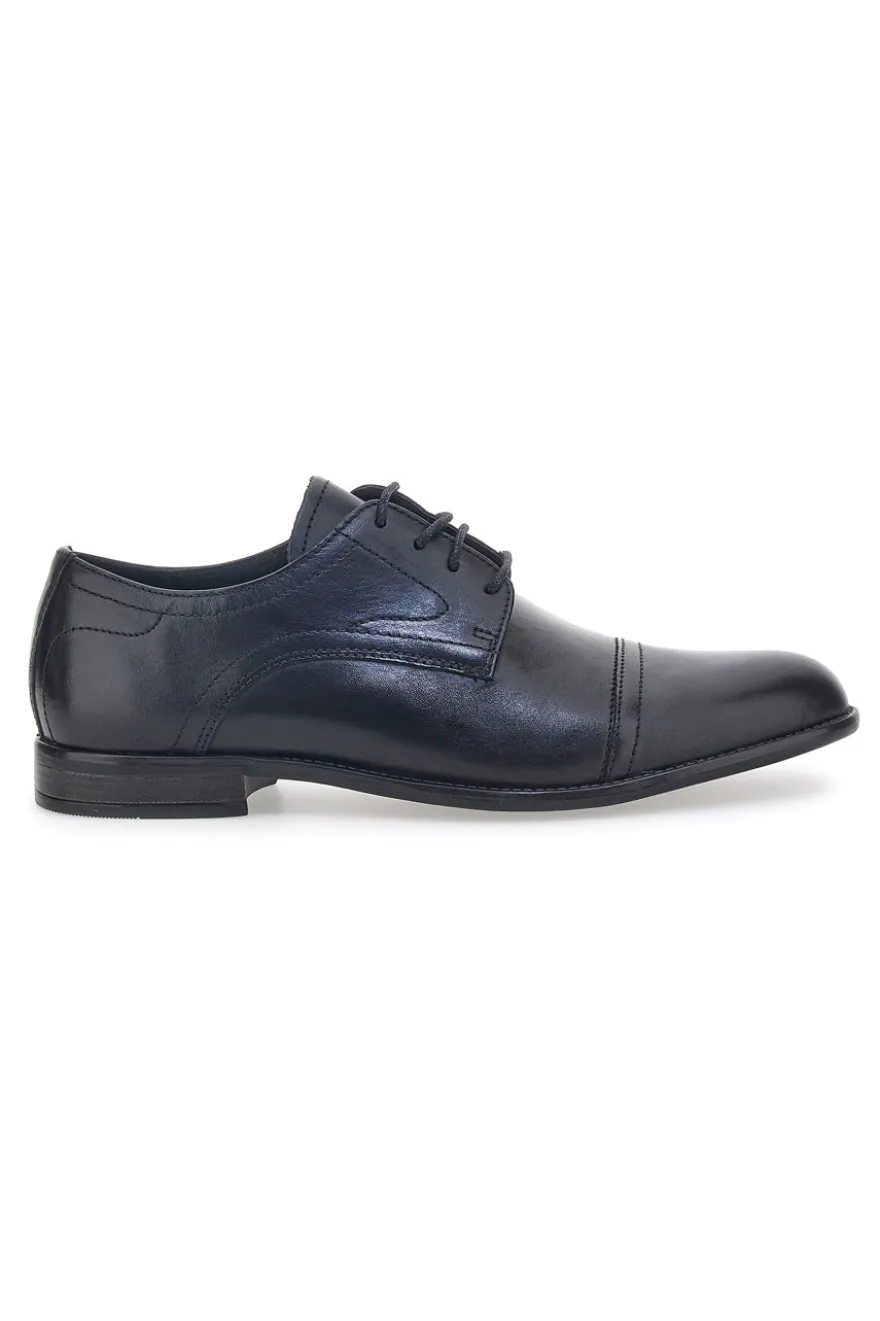 Scarpe Stringate Vera Pelle Nere Claremorris 2203