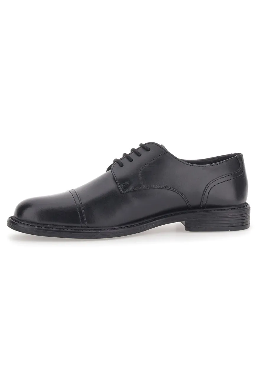 Scarpe Stringate Vera Pelle Nere Max Dillan 19033