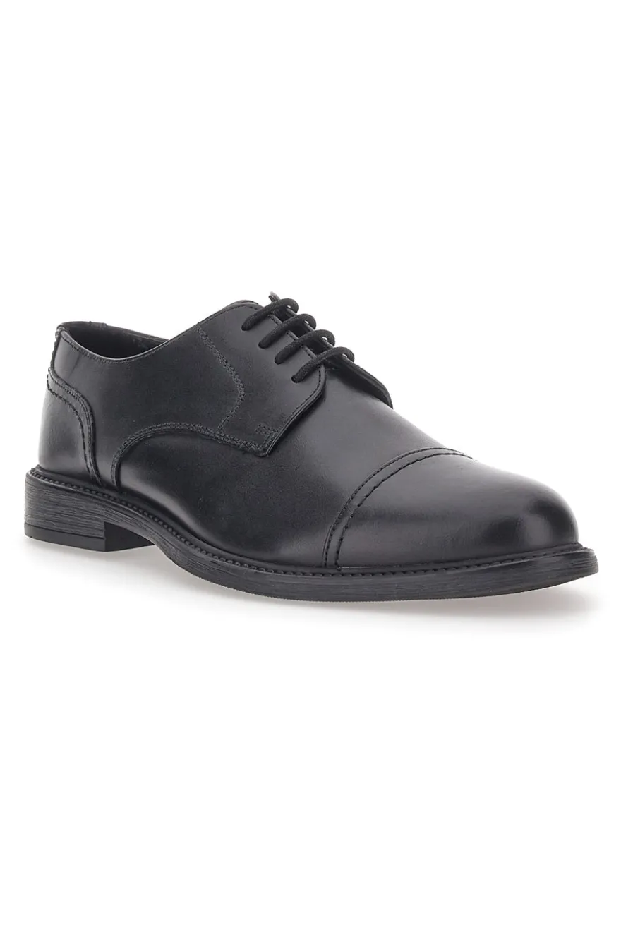 Scarpe Stringate Vera Pelle Nere Max Dillan 19033