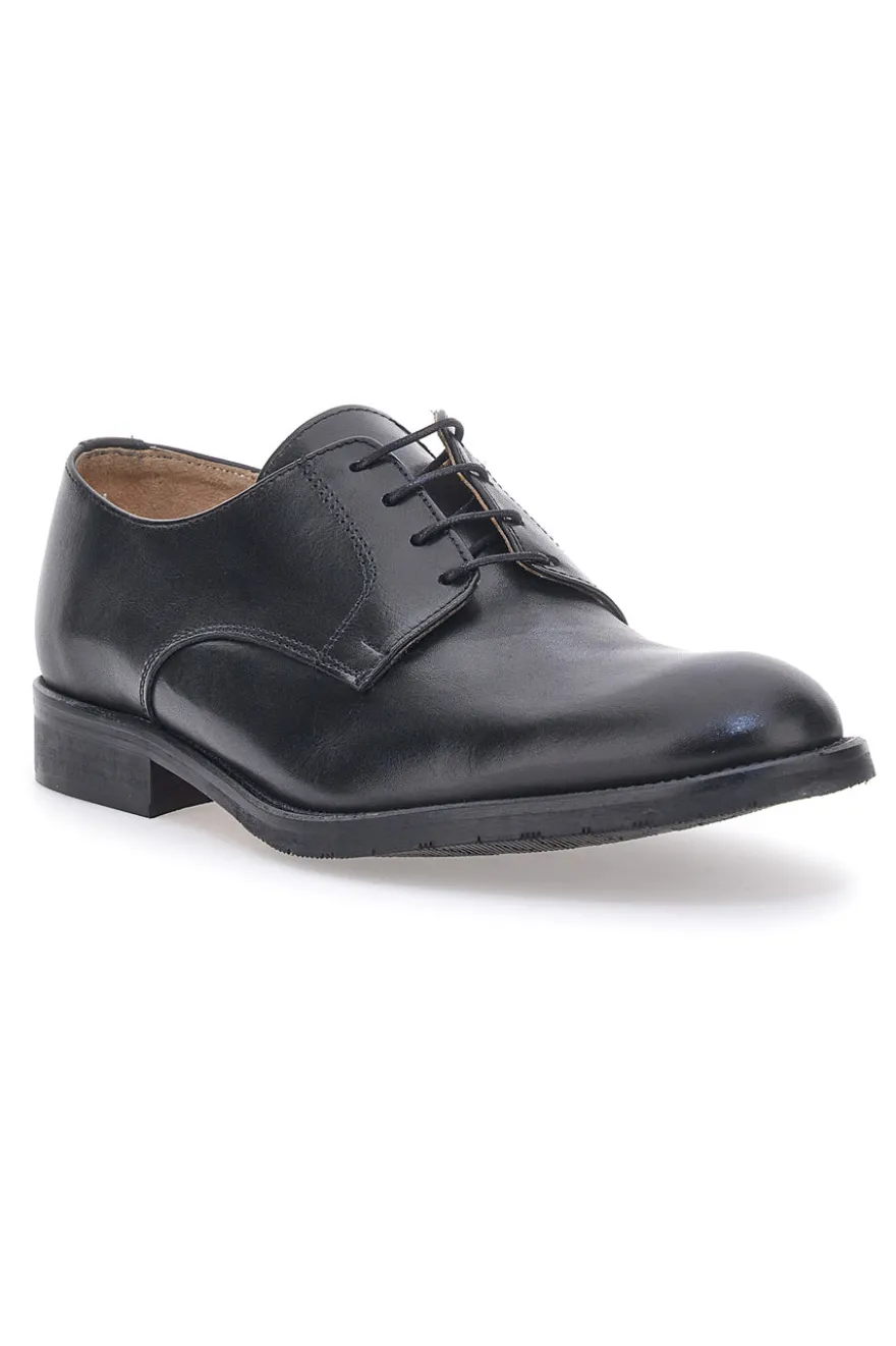 Scarpe Stringate Vera Pelle Nere Pittarello 6051