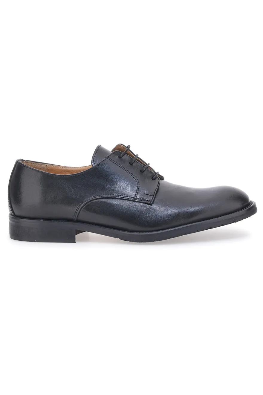 Scarpe Stringate Vera Pelle Nere Pittarello 6051