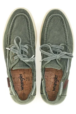 Scarpe Stringate Verdi con Tomaia in Tela WRANGLER 20251033