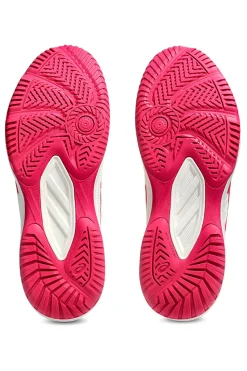 Scarpe Tennis Padel bianche con dettagli rosa leggere e traspiranti Asics COURT SLIDE 4