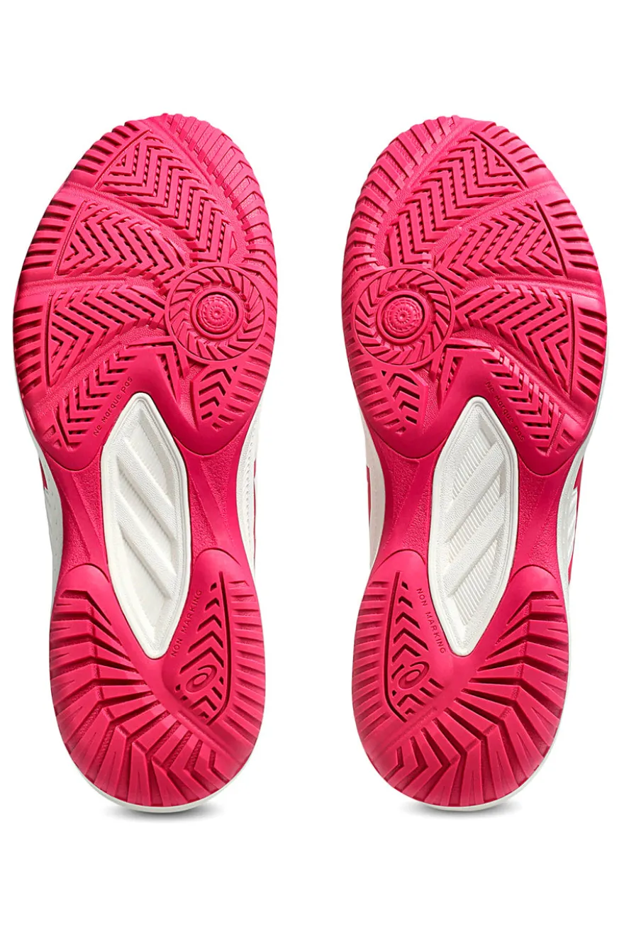 Scarpe Tennis Padel bianche con dettagli rosa leggere e traspiranti Asics COURT SLIDE 4
