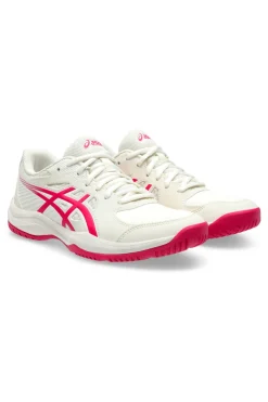 Scarpe Tennis Padel bianche con dettagli rosa leggere e traspiranti Asics COURT SLIDE 4