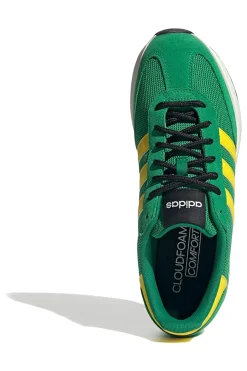 Scarpe verdi con dettagli gialli in mesh Adidas Run 70s 2.0