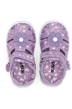 Scarpe viola con doppio strappo Pitt kids PK2876B