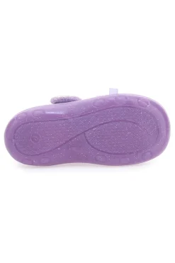 Scarpette lilla in tessuto con stampa Frozen e fiocco Frozen D4310717T