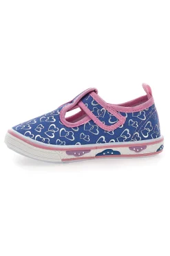 Scarpine blu con cuori glitter Pitt kids PK2297C