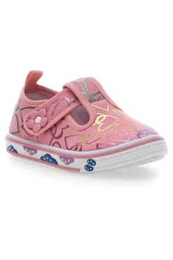 Scarpine rosa con cuori glitter Pitt kids PK2297A