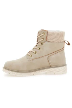 Scarponcini beige con lacci COTTON BELT CBW426A00