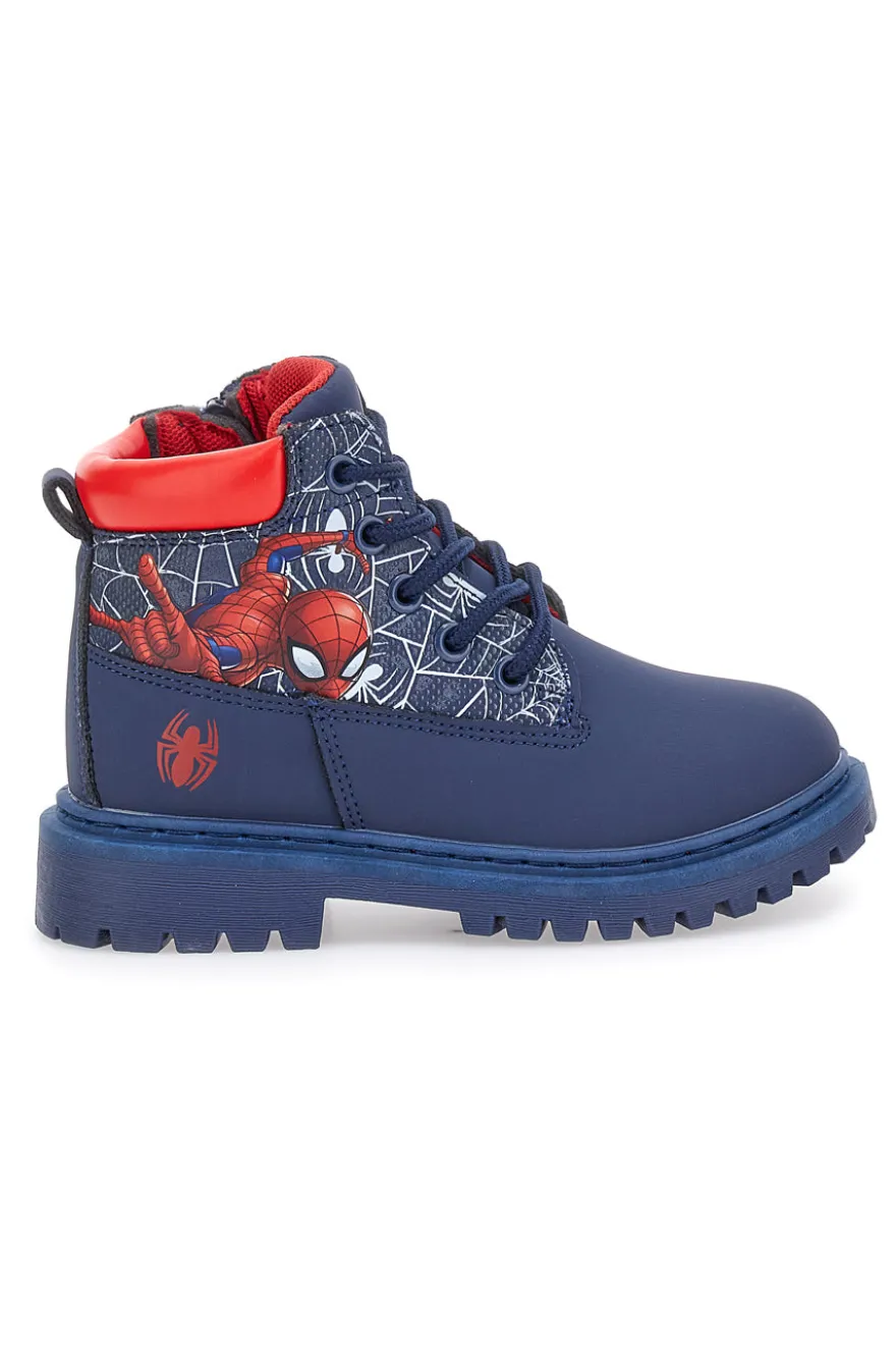 Scarponcini blu con stampa Spiderman e zip laterale Spiderman R1310564S10