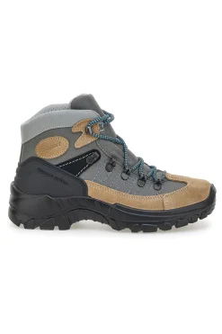 Scarponcini da trekking beige e grigi con suola carrarmato Track down 13342S42