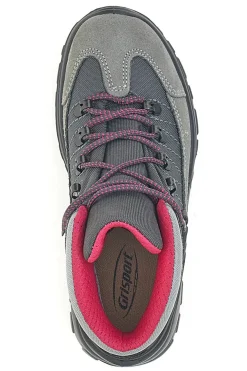 Scarponcini da trekking grigi con dettagli fucsia e suola carrarmato Track down 13342S41