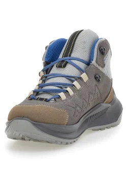 Scarponcini da trekking grigi waterproof con dettagli blu Track down 15503S48T