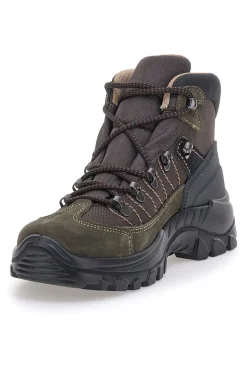 Scarponcini da trekking verde militare con suola carrarmato Track down 13342S36