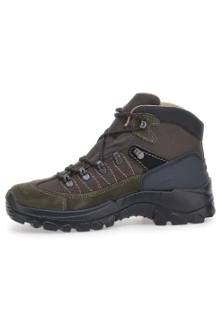 Scarponcini da trekking verde militare con suola carrarmato Track down 13342S36