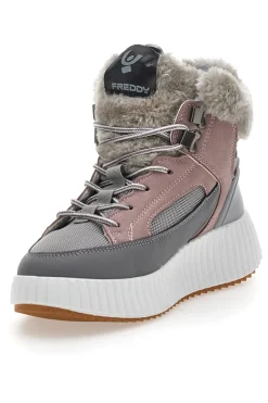 Scarponcini Grigi e Rosa Con Pelo Freddy 7646