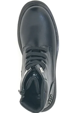 Scarponcini neri con zip laterale e strass Laura Biagiotti L97129504