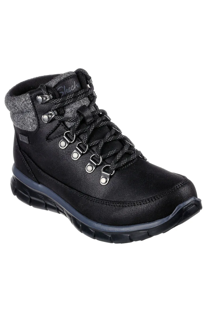 Scarponcini neri imbottiti idrorepellenti Skechers Synergy Cool Seeker