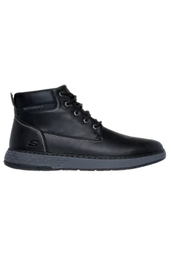 Scarponcini neri impermeabili con memory foam Skechers Garlan Deno