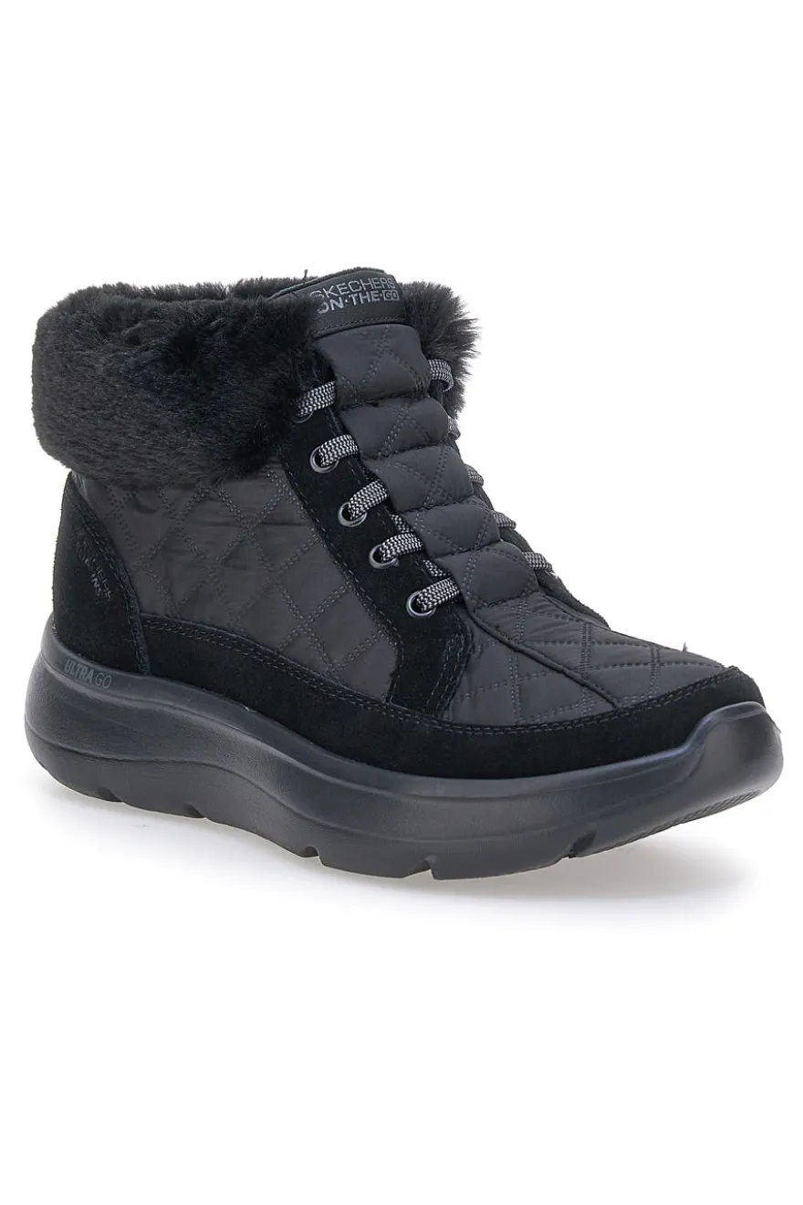 Scarponcini neri slip-ins in pelle SKECHERS ON-THE-GO ENCORE ELISA