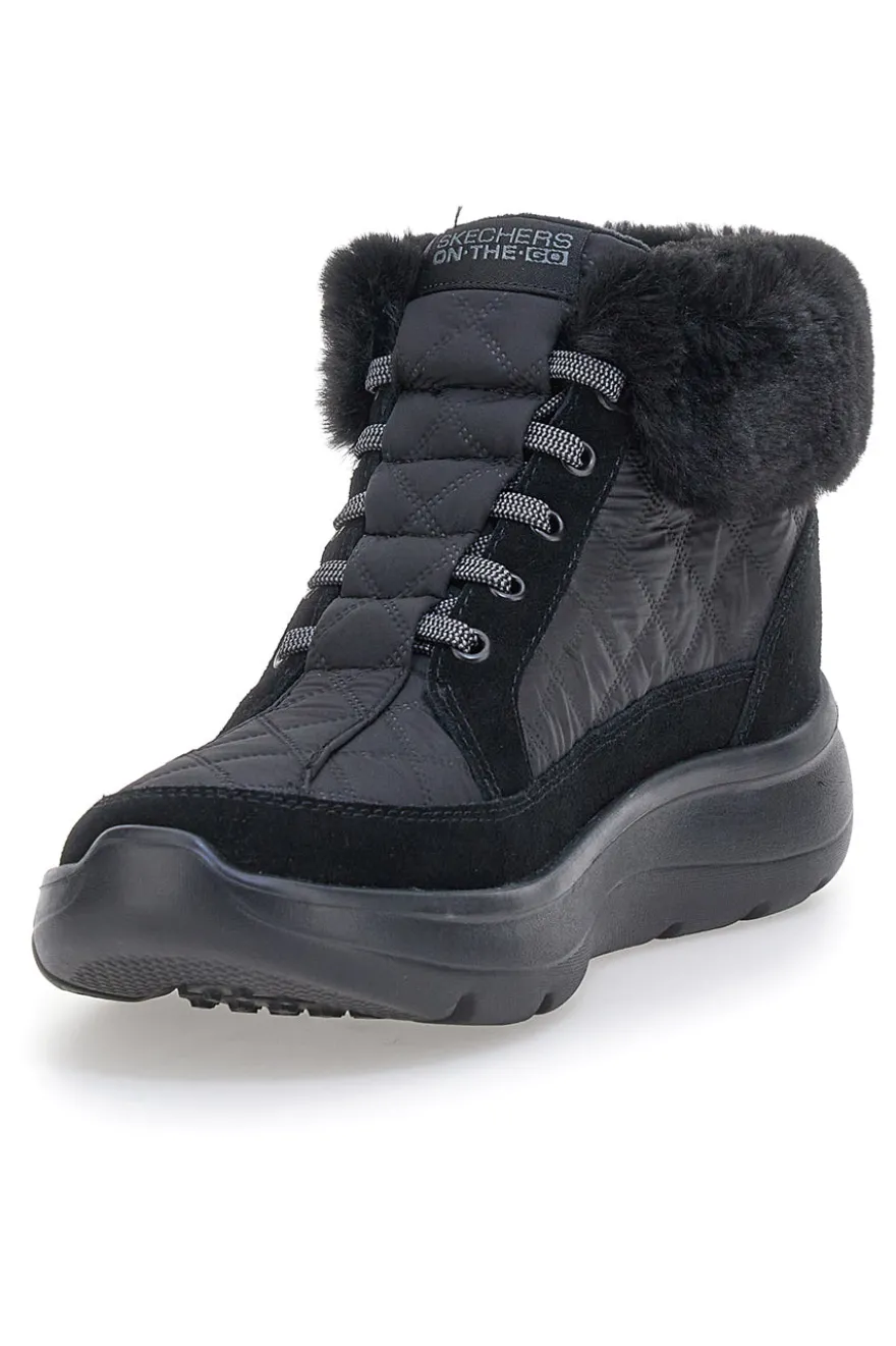 Scarponcini neri slip-ins in pelle SKECHERS ON-THE-GO ENCORE ELISA