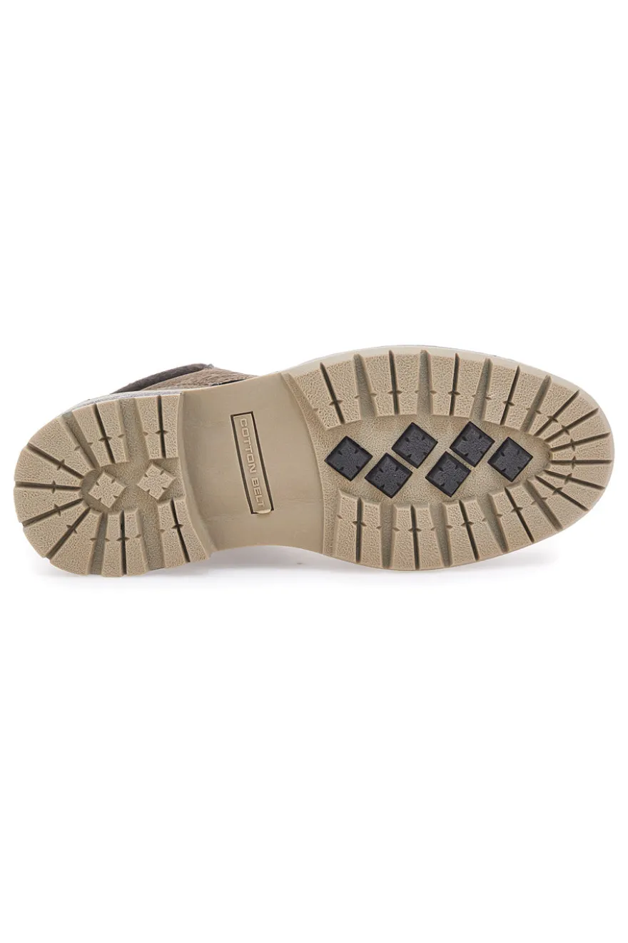 Scarponcino Beige Cotton Belt Berna NBK Tumbled
