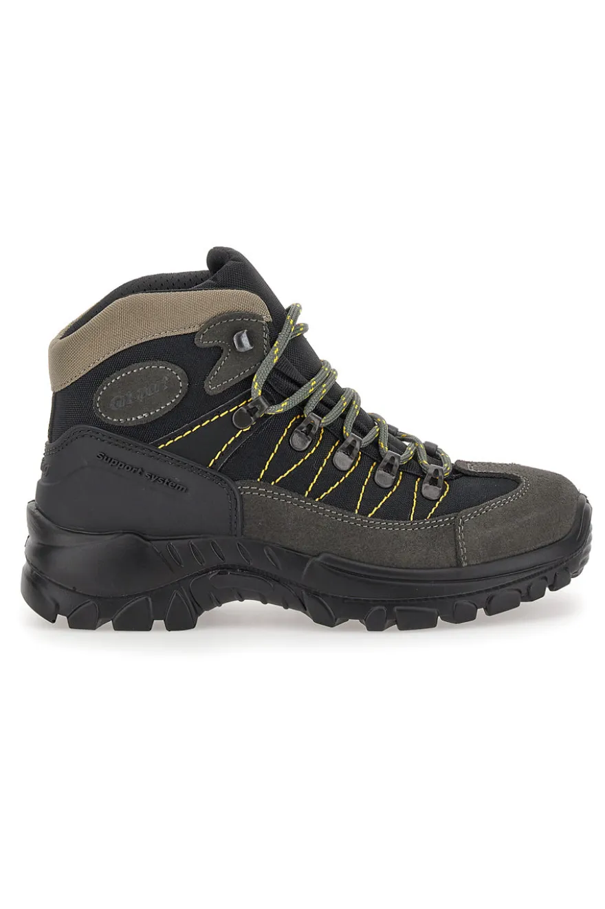 Scarponcino da Trekking Antracite In Pelle Scamosciata Grisport 913342