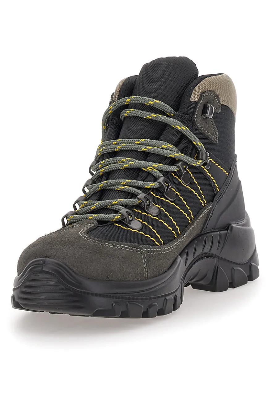Scarponcino da Trekking Antracite In Pelle Scamosciata Grisport 913342
