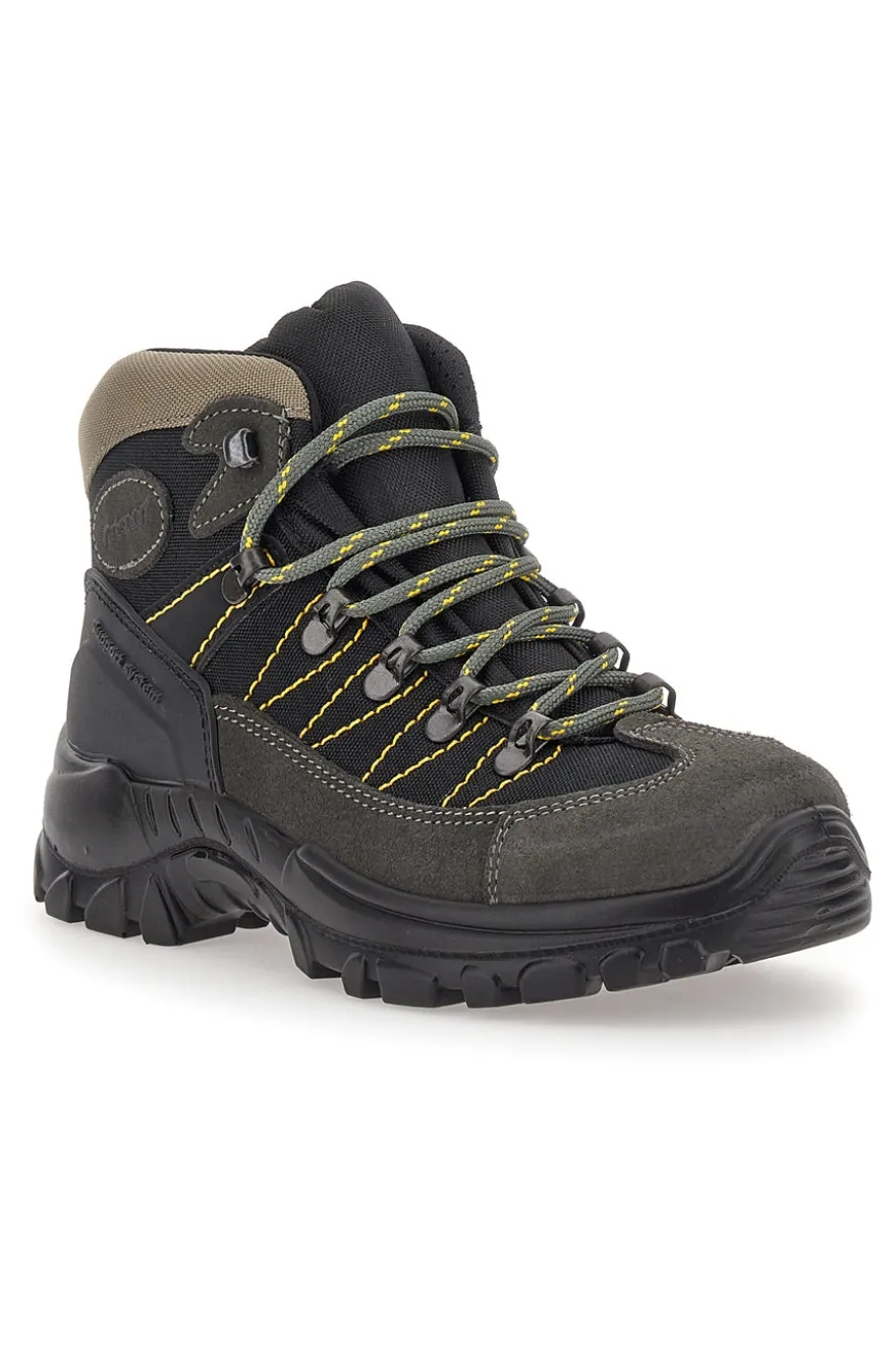 Scarponcino da Trekking Antracite In Pelle Scamosciata Grisport 913342