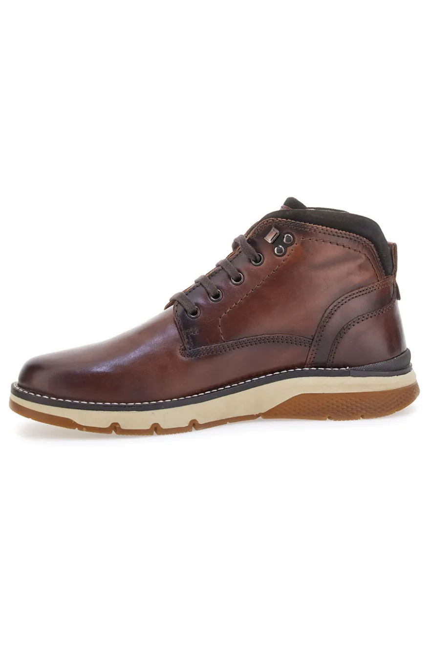 Scarponcino Stringato Cognac in Vera Pelle ALTERMBERG 2211