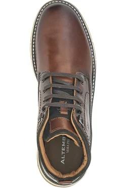 Scarponcino Stringato Cognac in Vera Pelle ALTERMBERG 2211