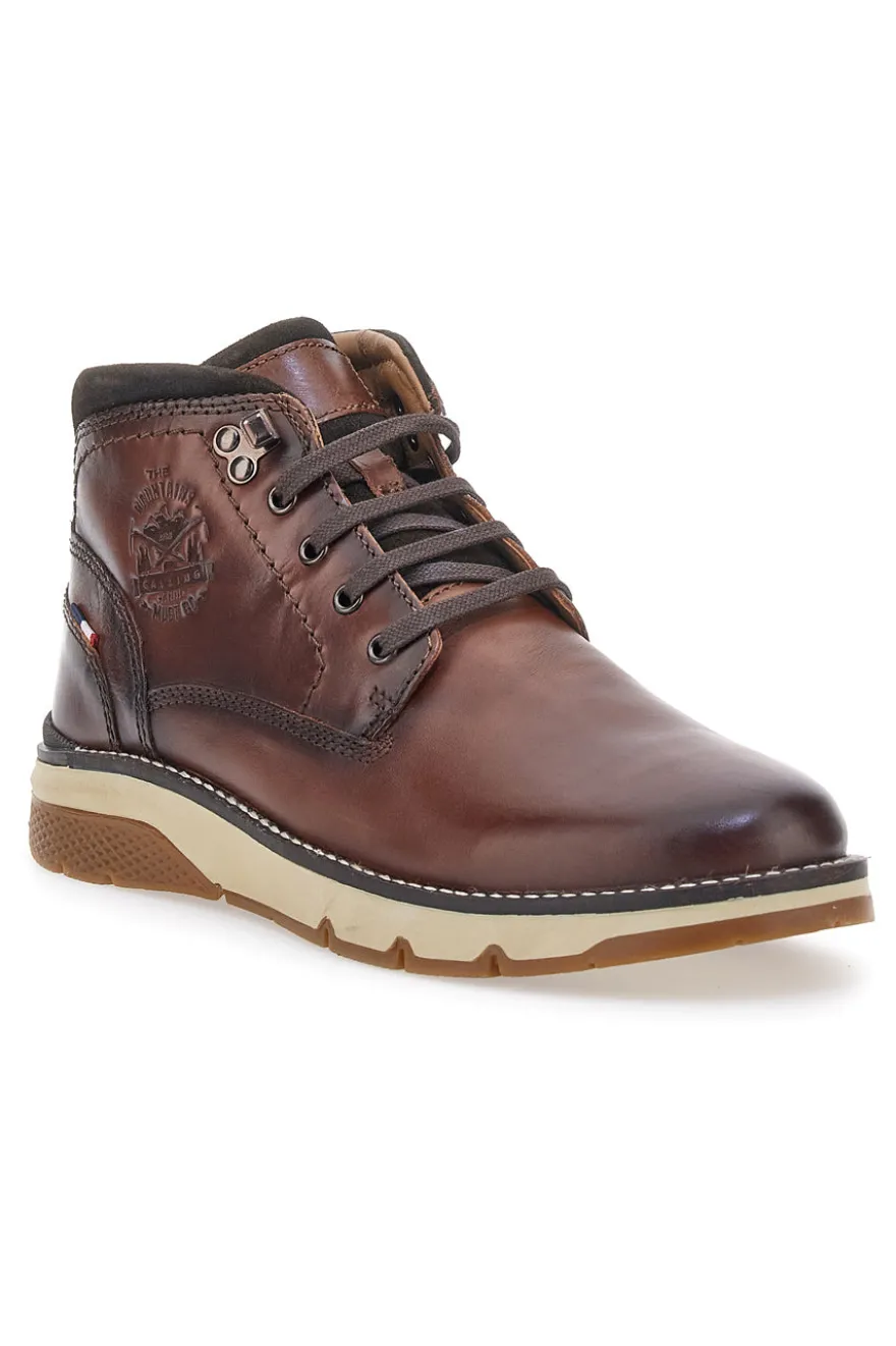 Scarponcino Stringato Cognac in Vera Pelle ALTERMBERG 2211