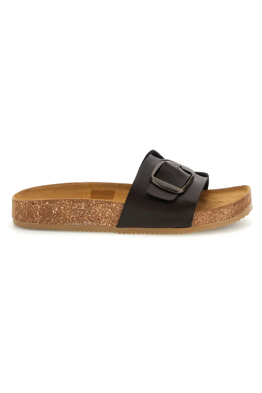 Schwarz Hausschuhe mit Schnalle Pittarello tierra 335A1100SR